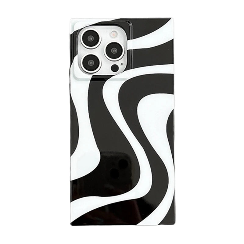 Fashion Cow Stripe Pattern Glossy Back Cover For iPhone