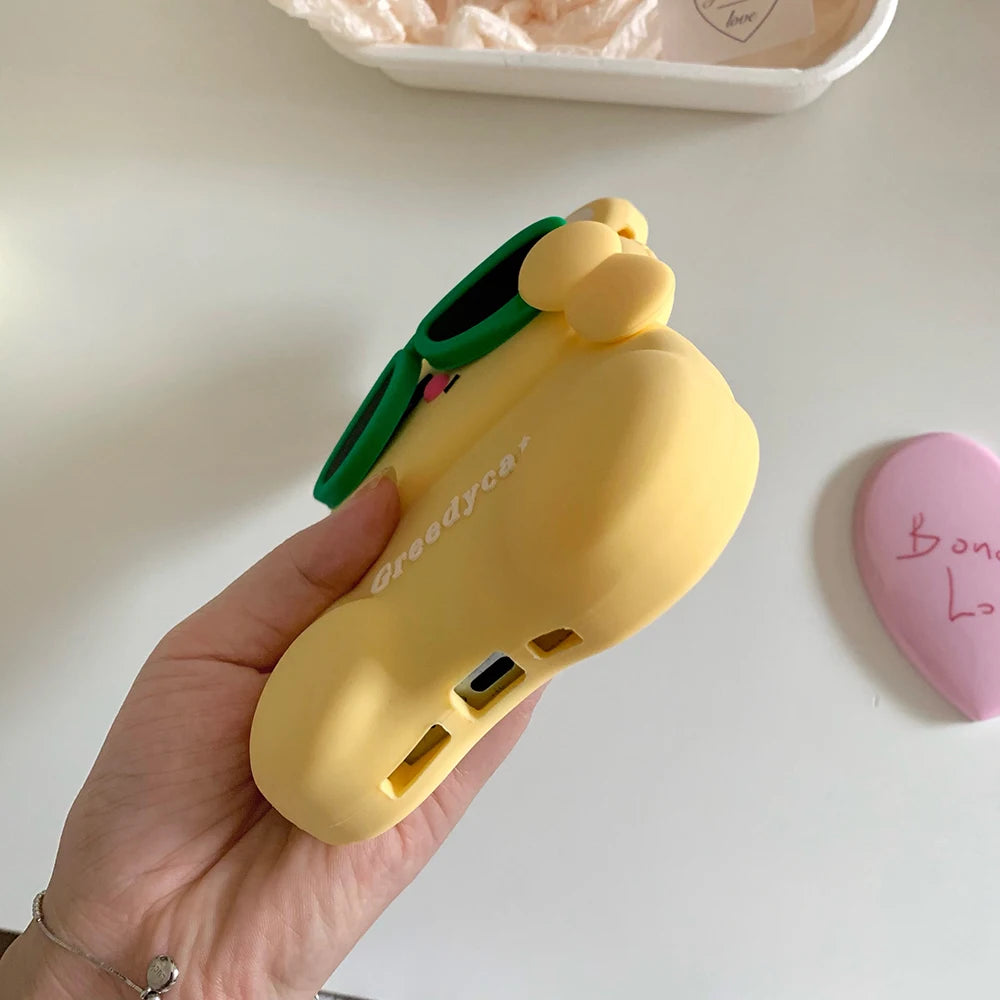 Funny Yellow Bear Cartoon Silicone Phone Case