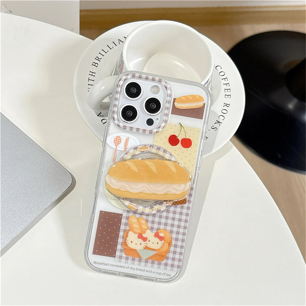 Korean Cute Bread Magnetic Phone Case For iPhone