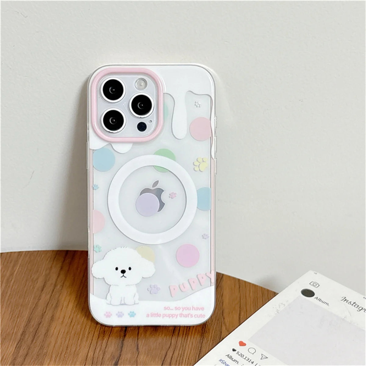 Kawaii Cartoon Puppy Hellokitty Magnetic Phone Case For iPhone