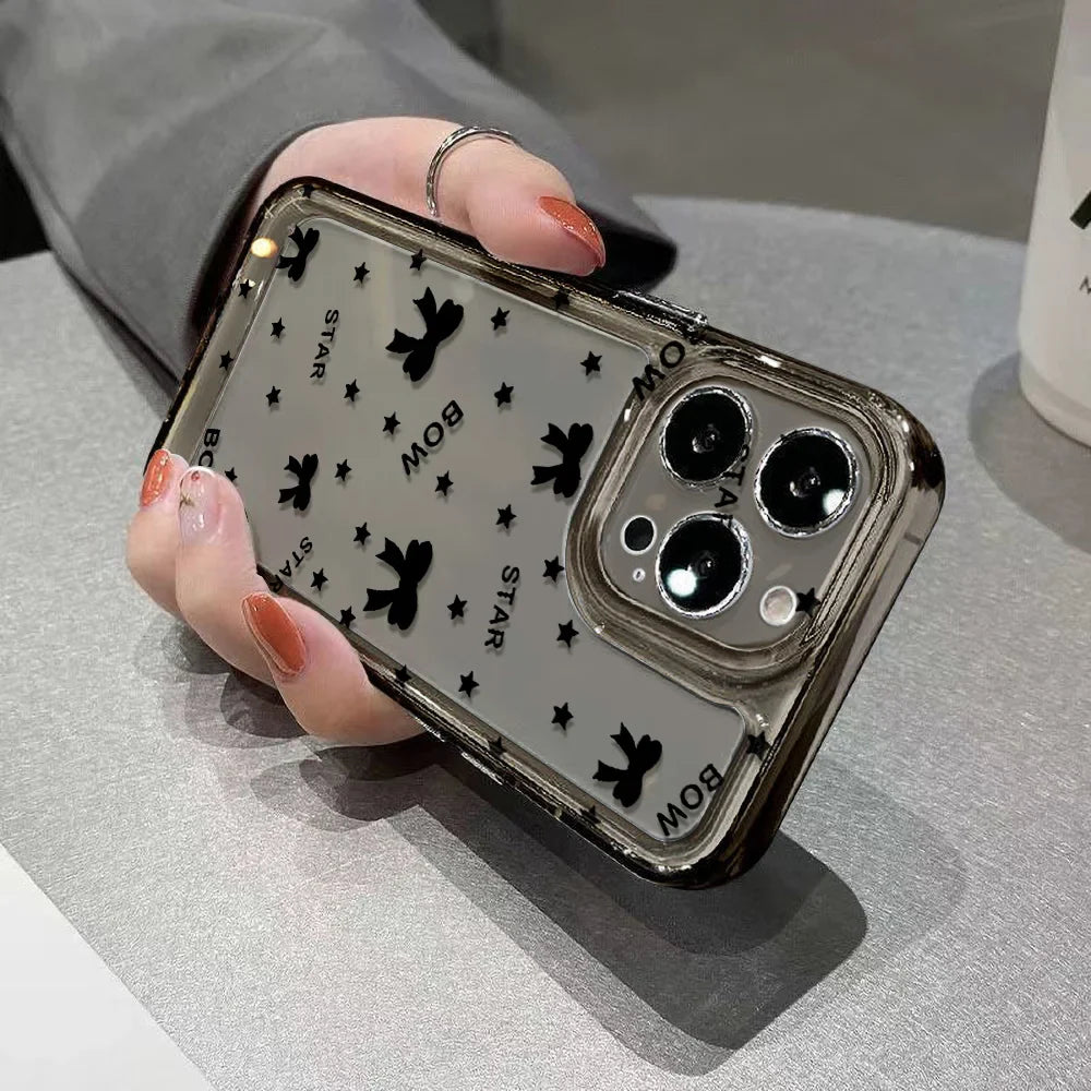 Bow Print Clear Phone Case