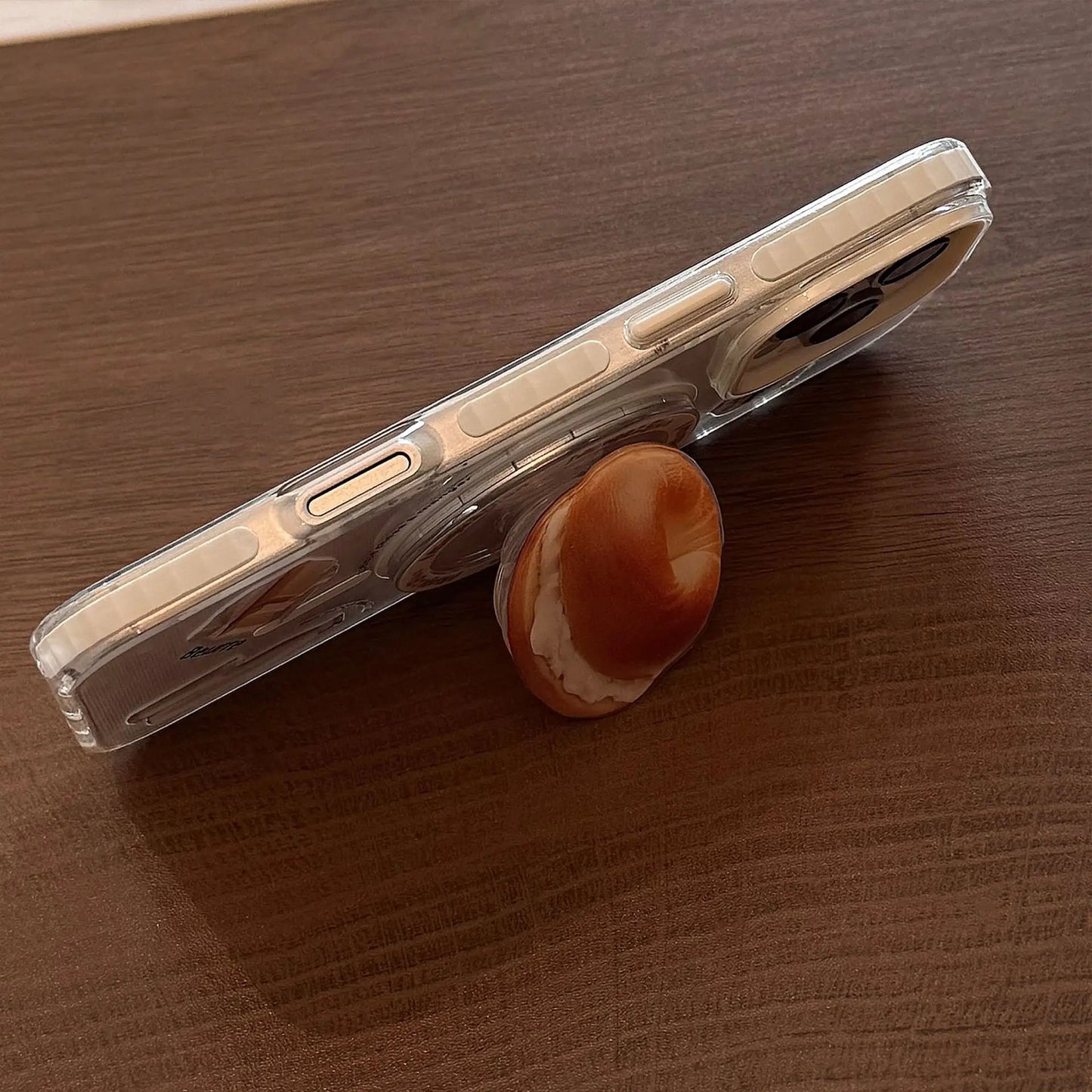 Korean Bread Breakfast Magsafe Magnetic Stand Clear Phone Case For iPhone