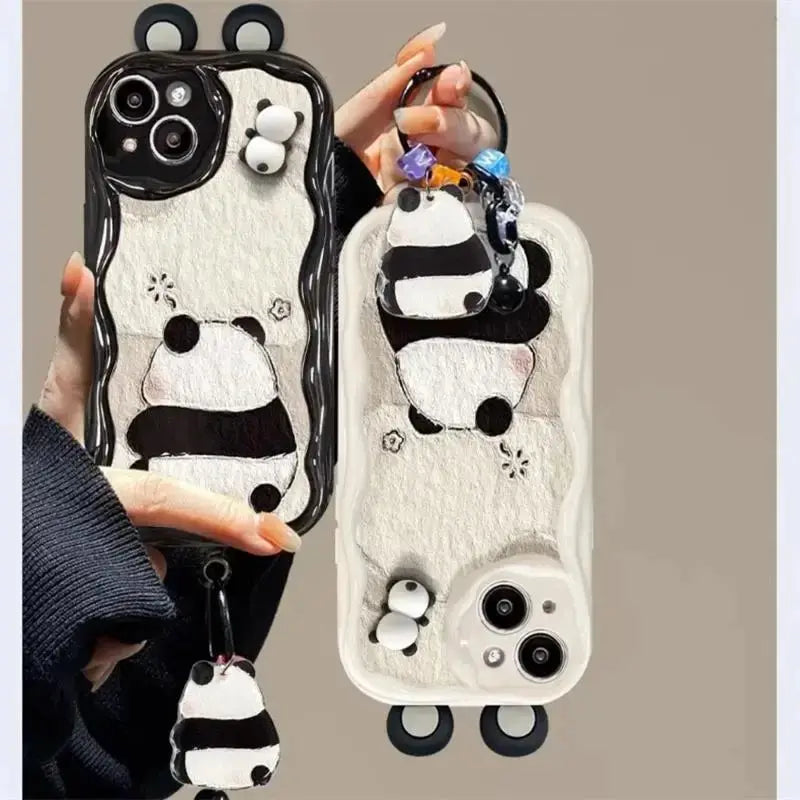 Funny Panda Toy Cartoon Ear Wave Phone Case