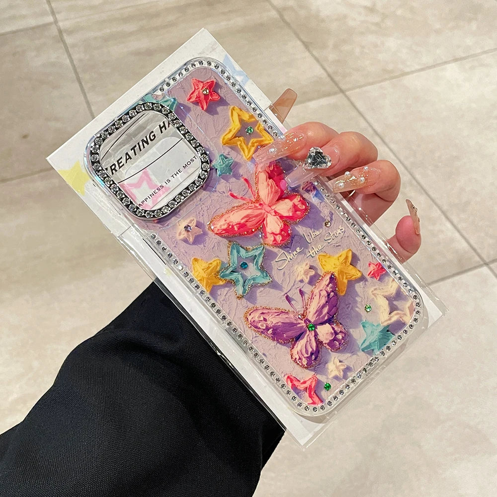 Luxury Colourful Butterfly Glitter Laser Phone Case