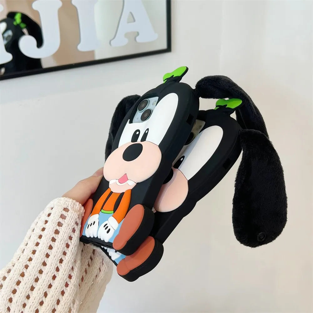 Stereoscopic Dog Cartoon Goofy Long Ears Phone Case