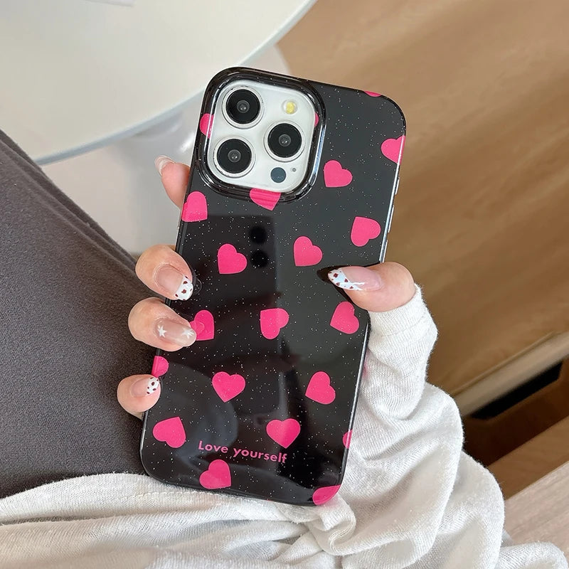 Fashion Rose Love Heart Phone Case