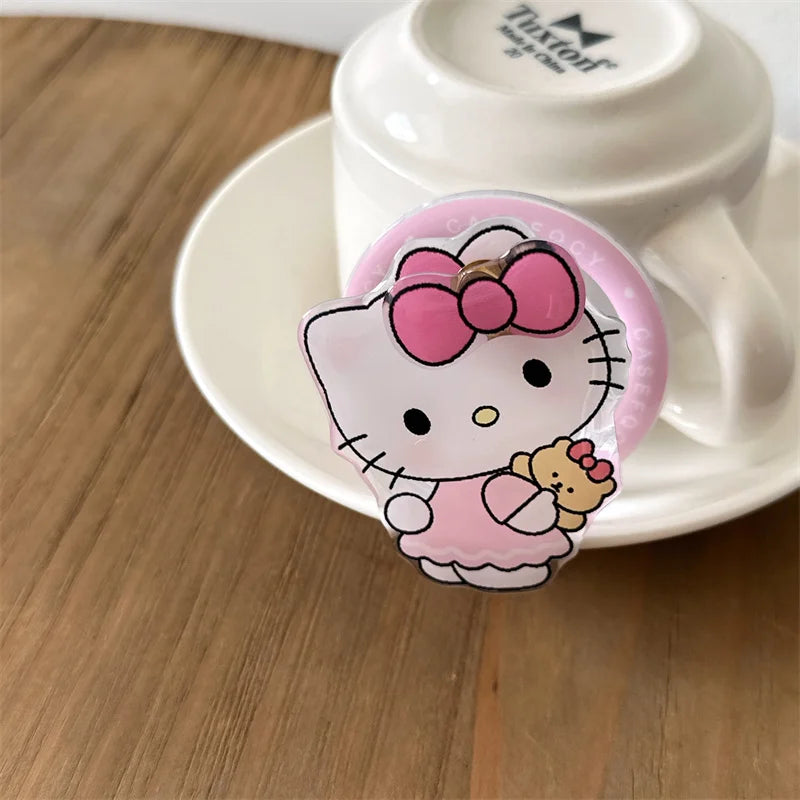 Korean Cute Pink Hello Kitty Magnetic Phone Case For iPhone
