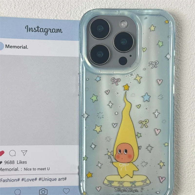 Meteor Blunt Blue Star Cartoon Double Layer Phone Case