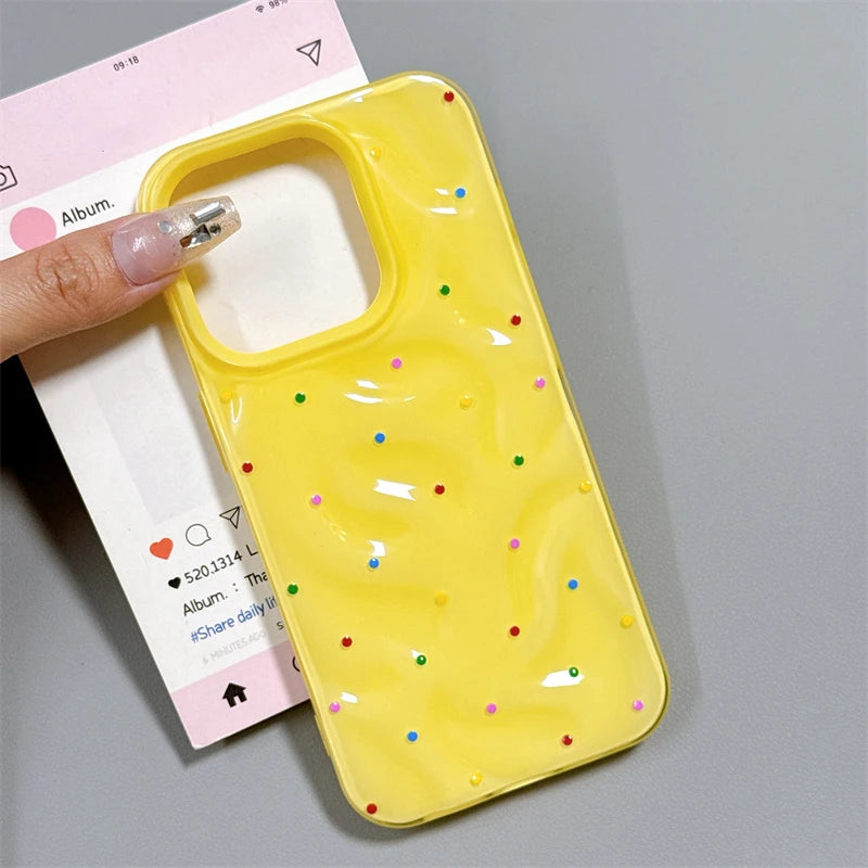 Colorful Polka Dot Folds Texture Phone Case