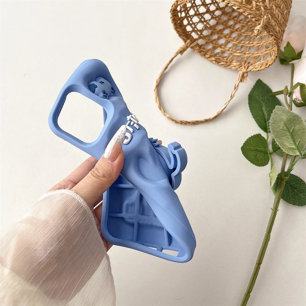 So Cute Cartoon Stitch Holder Phone Case