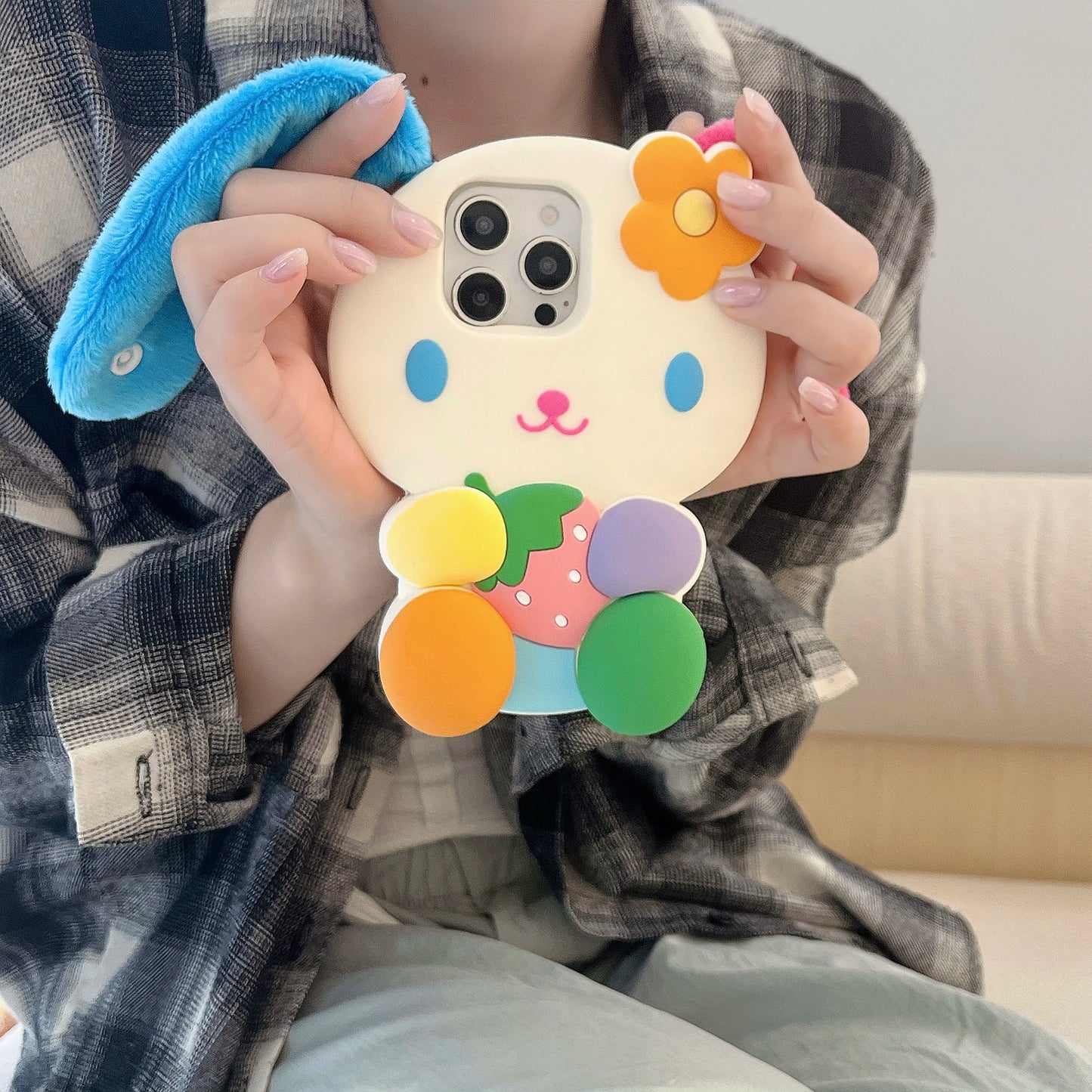 Cartoon Bunny Rainbow Rabbit Soft Silicone Phone Case