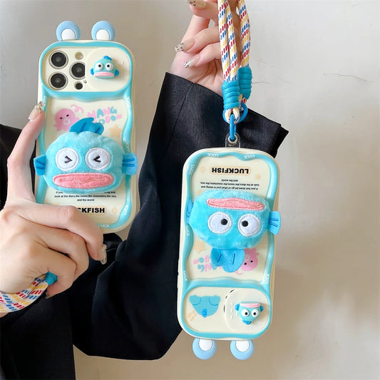 Cute Cartoon Hangyodon Push Pull Camera Phone Case