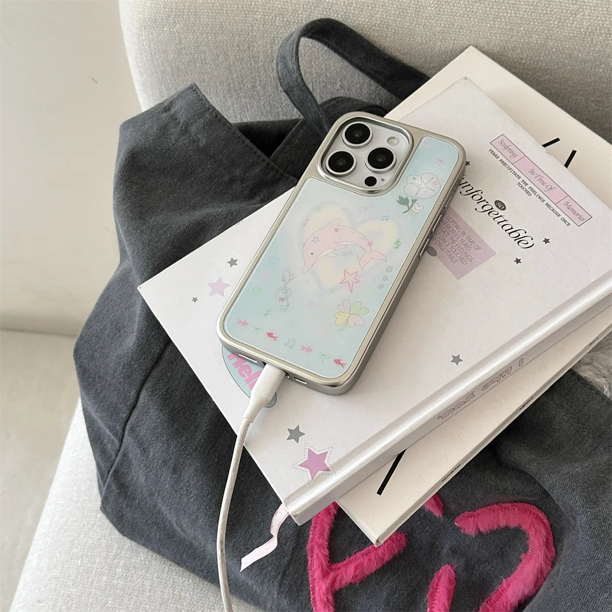 Color Line Cute Animal Phone Case