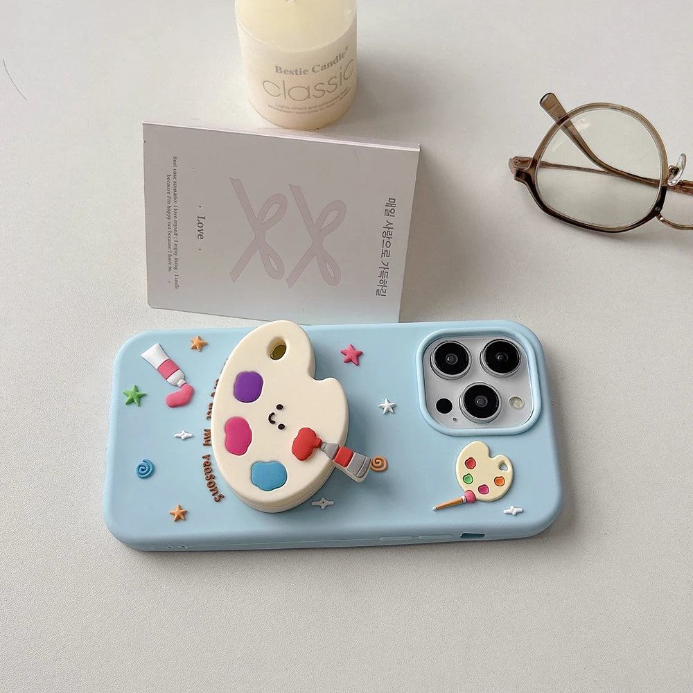 Cute Creative 3D Colorful Palette Phone Case