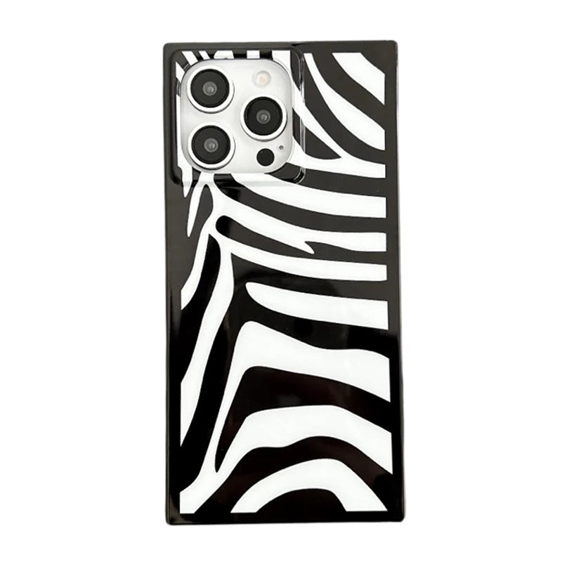 Fashion Cow Stripe Pattern Glossy Back Cover For iPhone