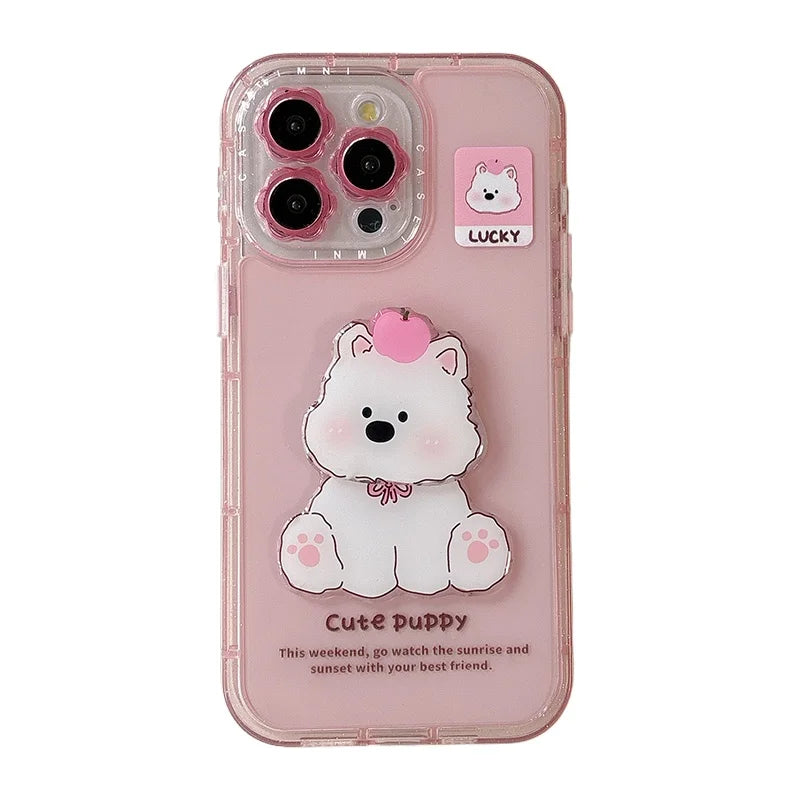 Cute Puppy Dog Shockproof Bumper Phone Case
