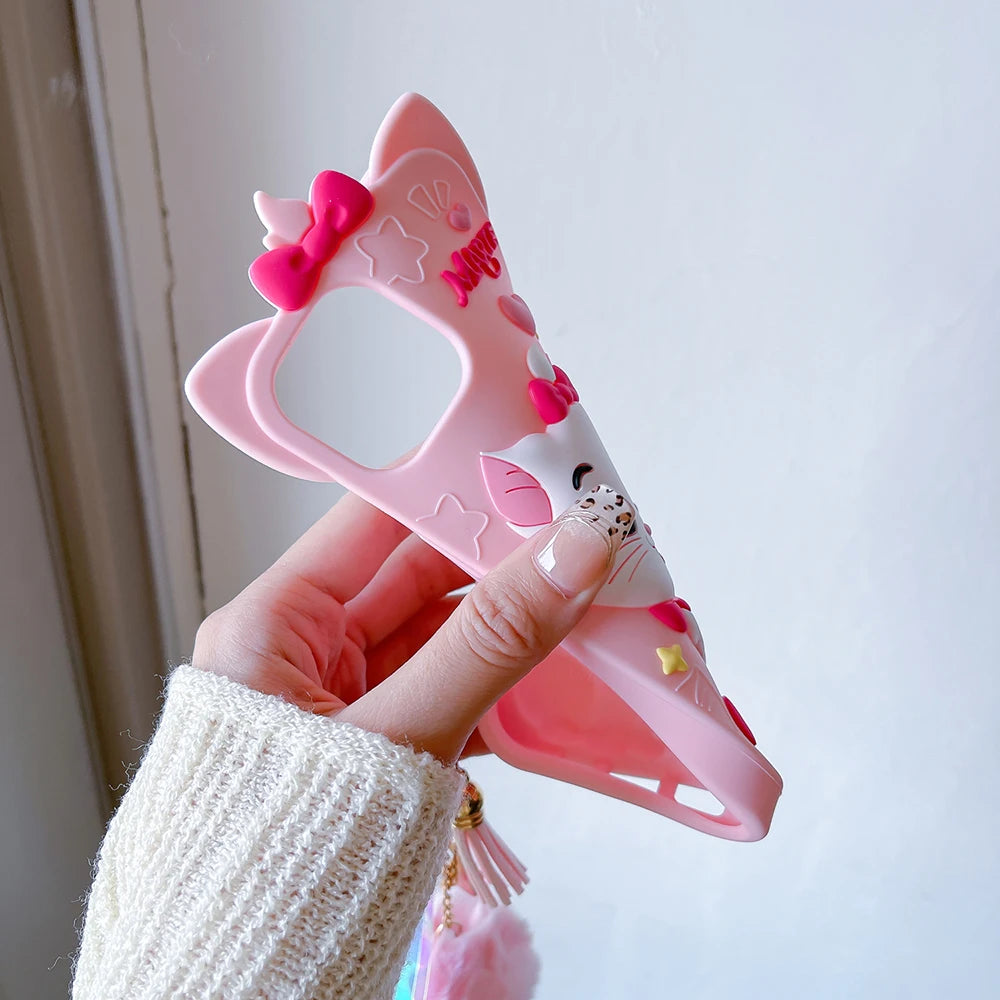 Kawaii Cartoon Marie Cat Phone Case