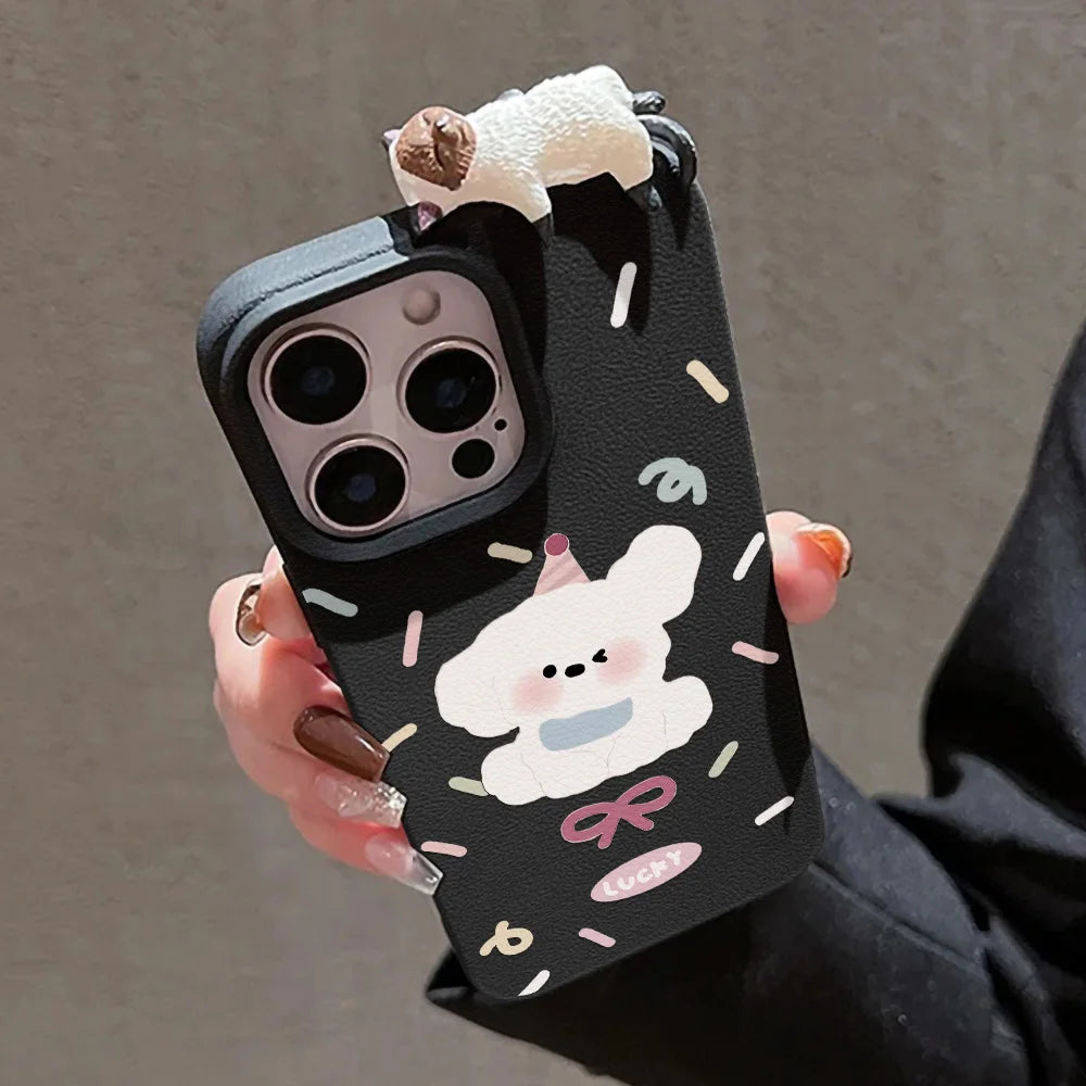 Cute Cartoon Puppy Phone Case For iPhone