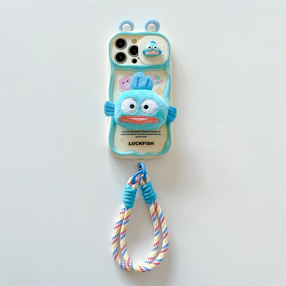 Cute Cartoon Hangyodon Push Pull Camera Phone Case
