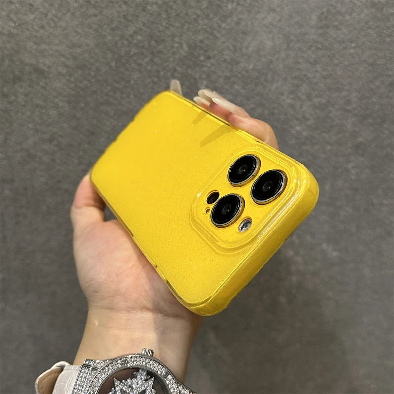 Bright Fluorscent Yellow Glitter Phone Case