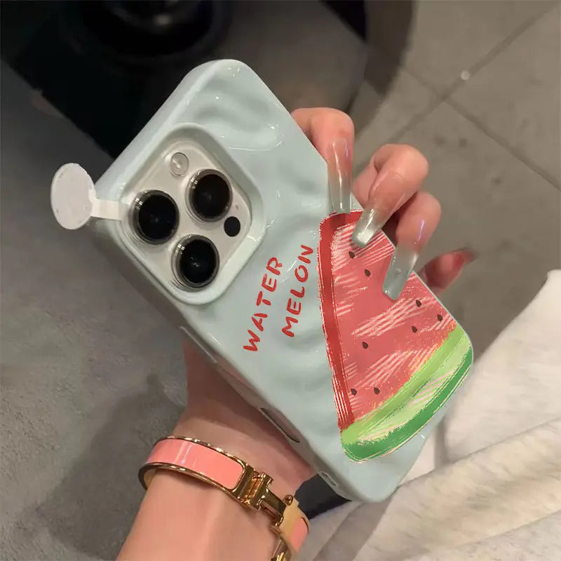 Cute Cartoon Summer Watermelon Pattern Phone Case For iPhone