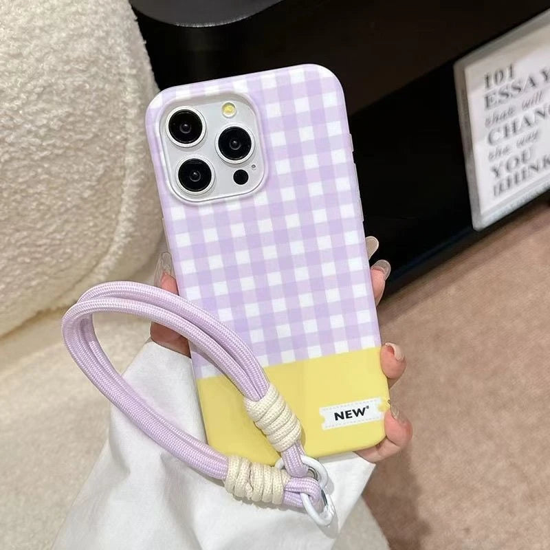 Fashion Simple Check Bracelet Phone Case
