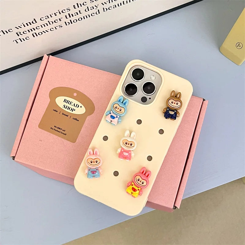 Cute Cartoon Silicone Shockproof Cover, For iPhone