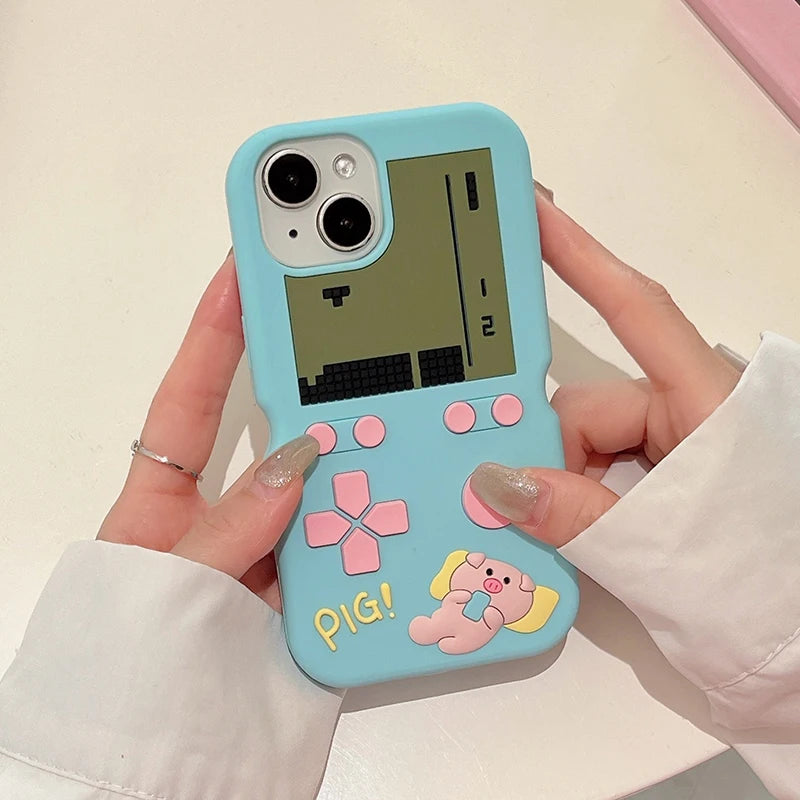 Funny Piggy Game Pattern Phone Case