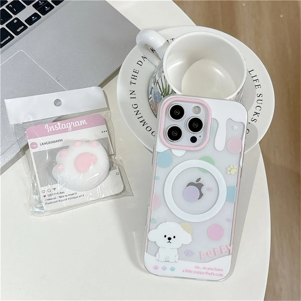 Kawaii Cartoon Puppy Hellokitty Magnetic Phone Case For iPhone