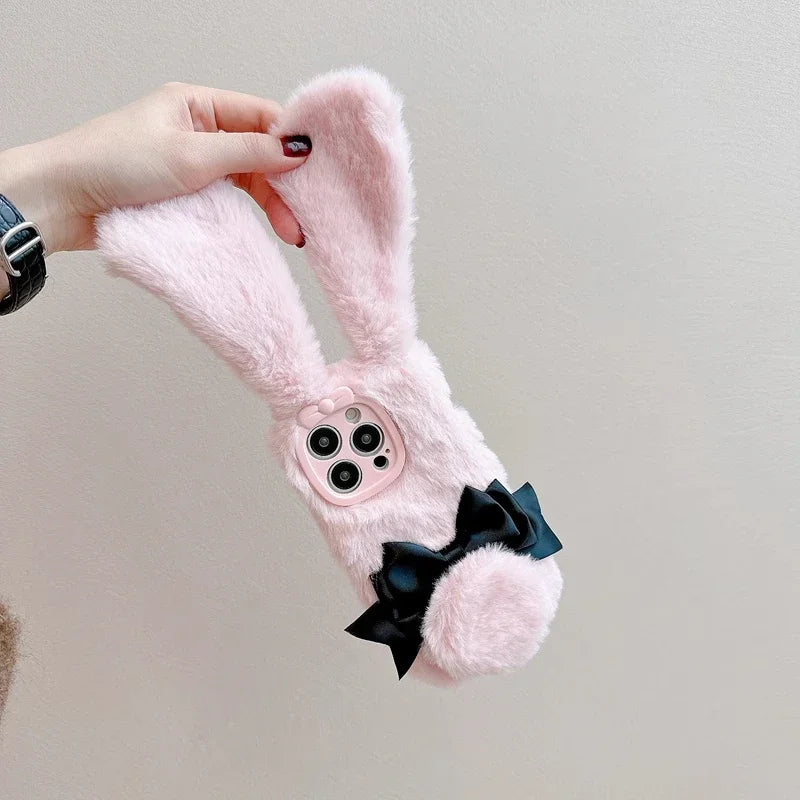 Bow Tie Maid Bunny Plush Phone Case