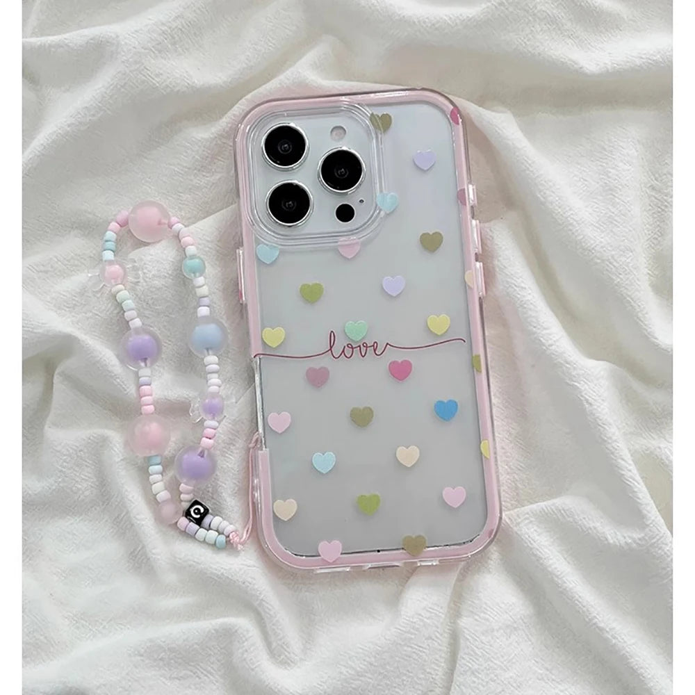 Cute Colorful Love Heart Phone Case