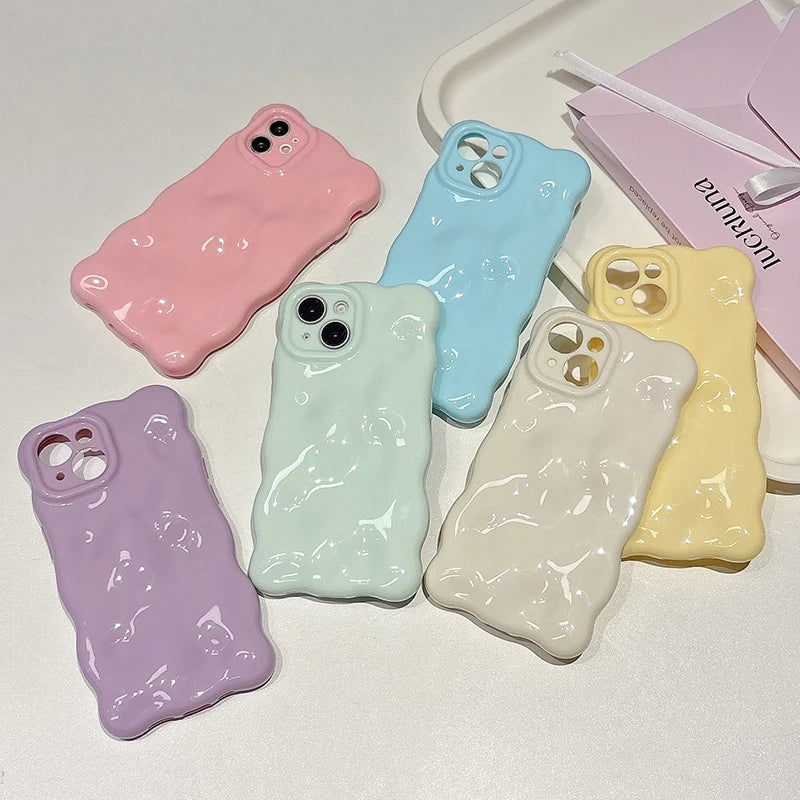 Clouds Waves Dopamine Color Phone Case