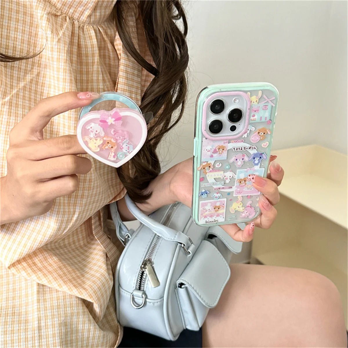 Kawaii Cartoon Rabbit Magnetic Phone Case