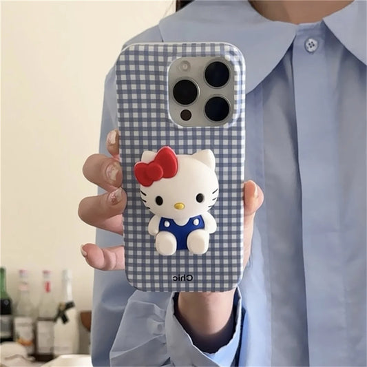 Fashion Blue Plaid Pattern Phone Case For iPhone