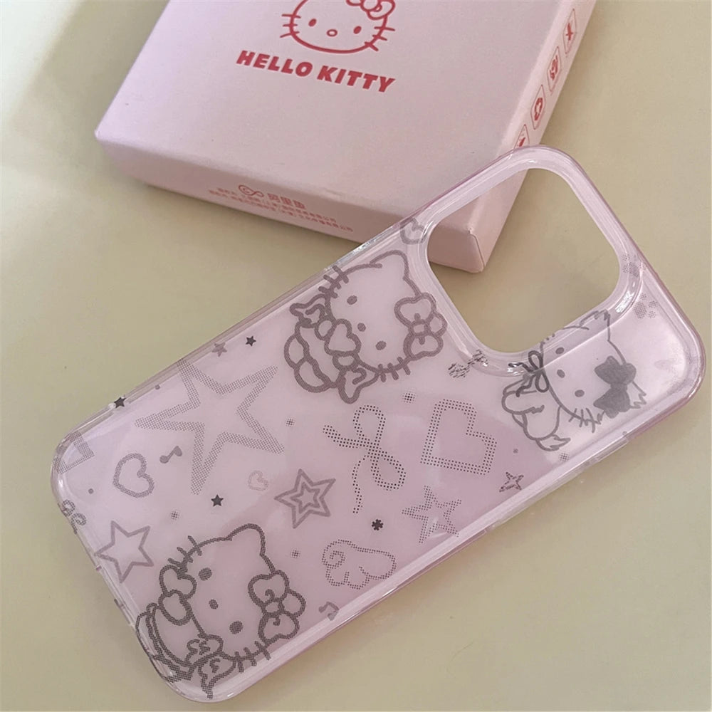 Green Pink Blue Hello Kitty Cat Phone Case
