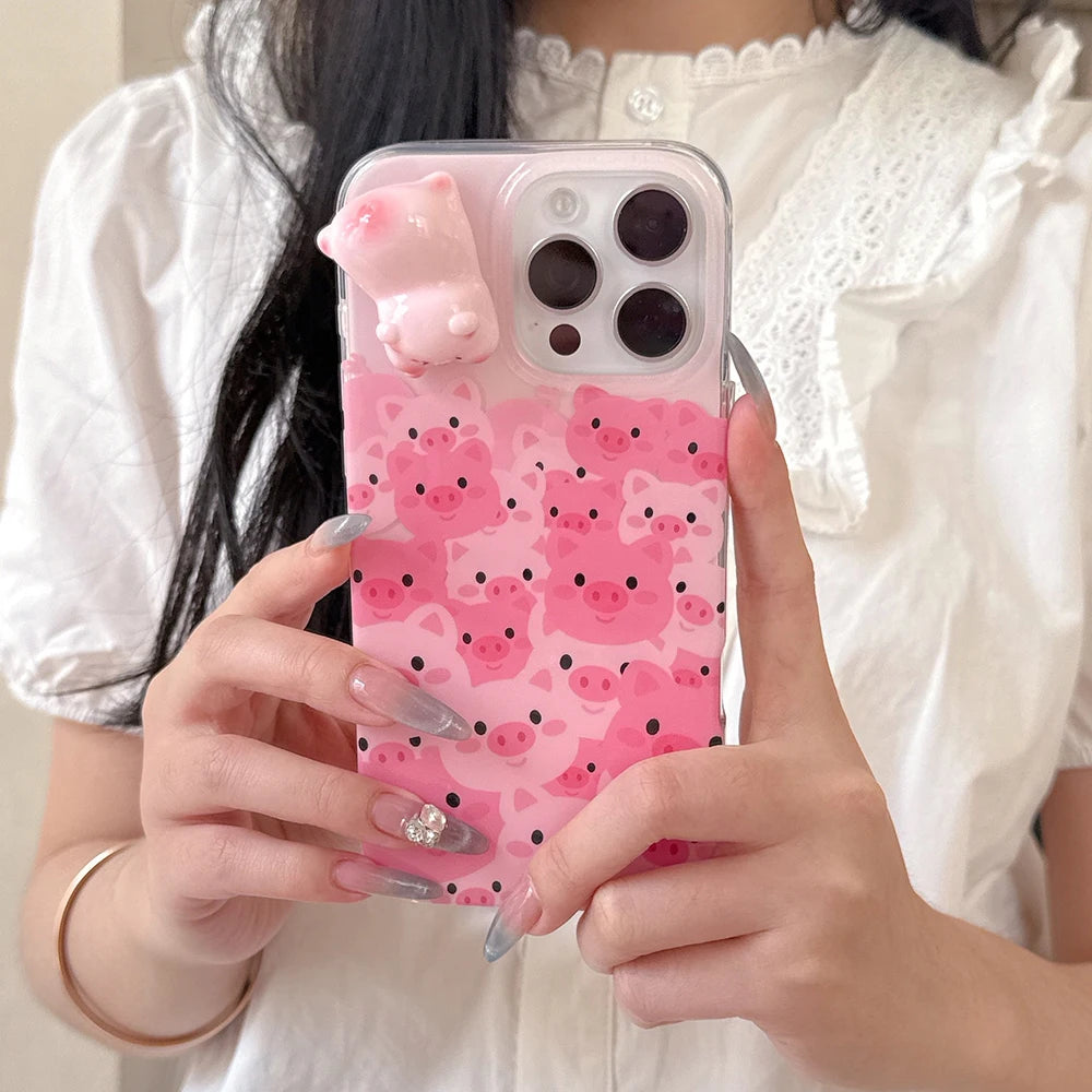 Cartoon Funny Pink Pig Phone Case