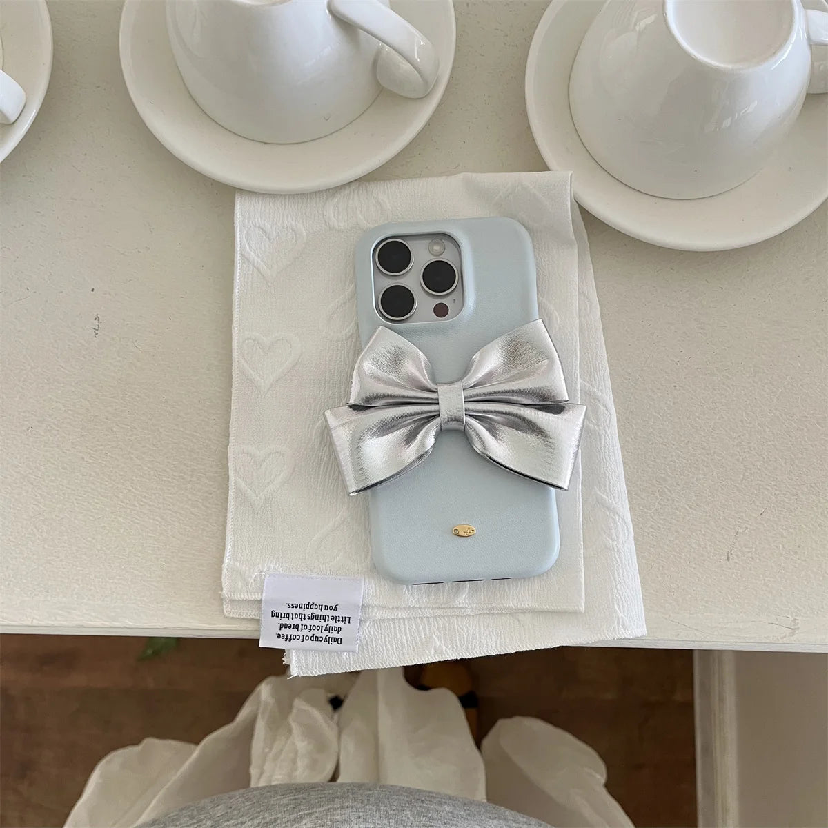 Luxury Silk Texture Skin Feel With Ribbon Phone Case