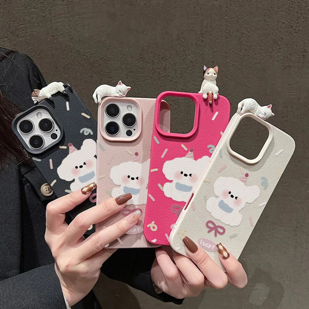 Cute Cartoon Puppy Phone Case For iPhone