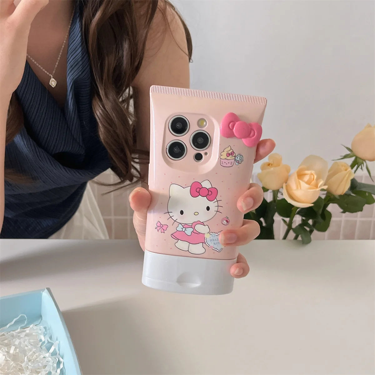 New Polka Dot Bow Cat Phone Case