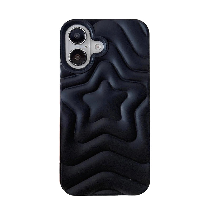 Stylish Star Ripple Matte Silicone Phone Case