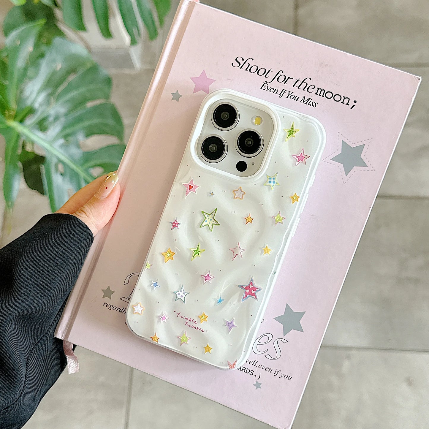 Cute Love Star Folds Texture Phone Case