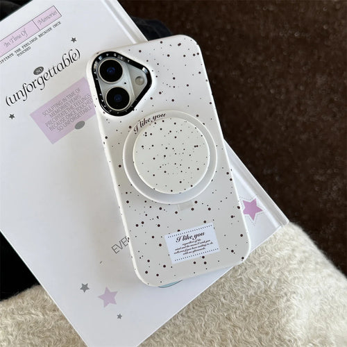 Cute Milk Yellow Splash Magnetic Circle Holder Phone Case