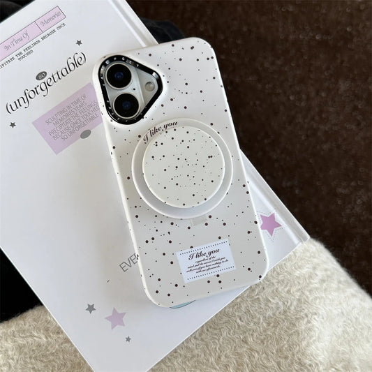 Cute Milk Yellow Splash Magnetic Circle Holder Phone Case