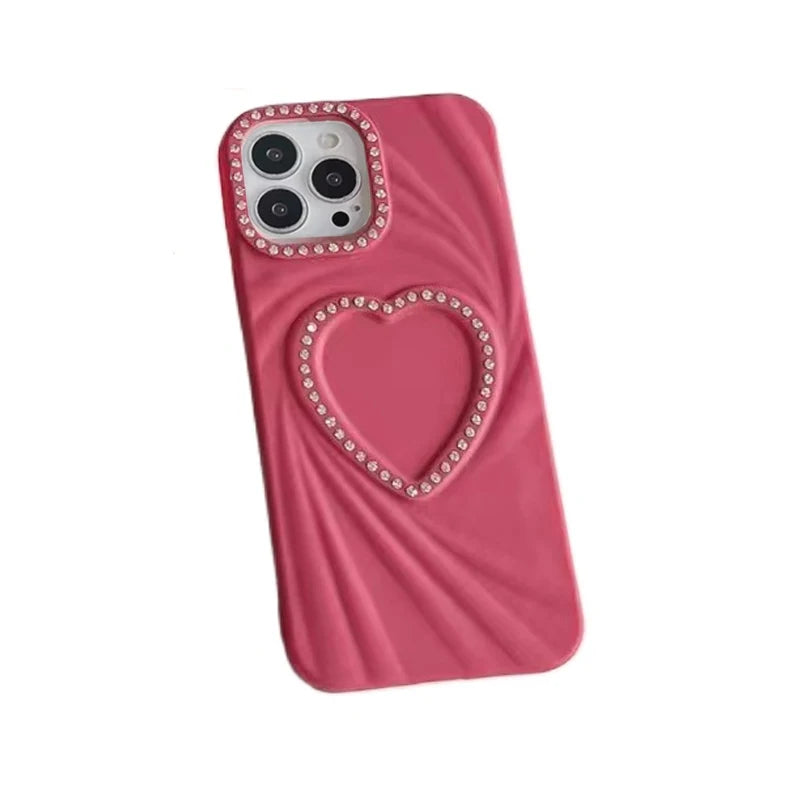 Fashion Spiral Love Heart Texture Phone Case