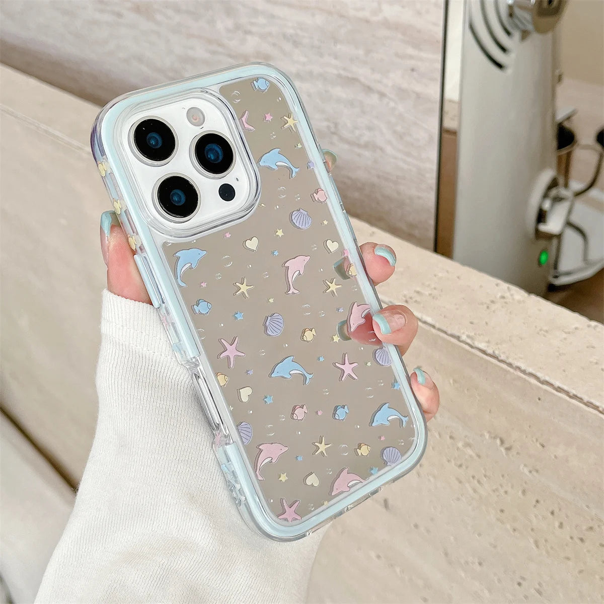 New Dolphin Starfish Mirror Case Phone Case