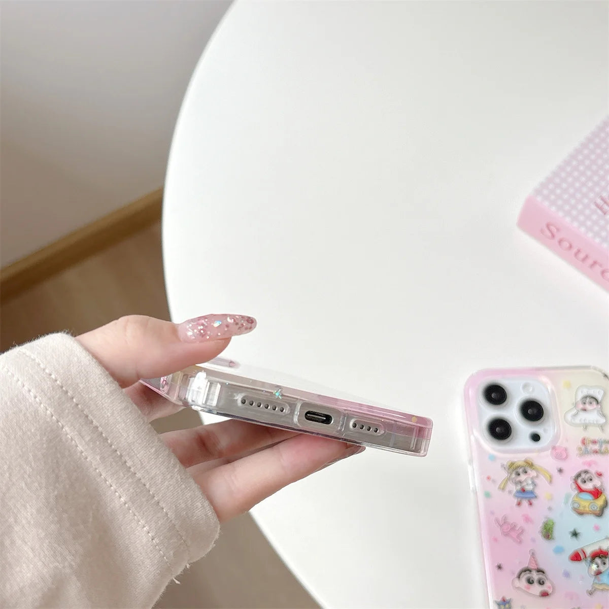 Pink And Cute Crayon Shin Chan Phone Case