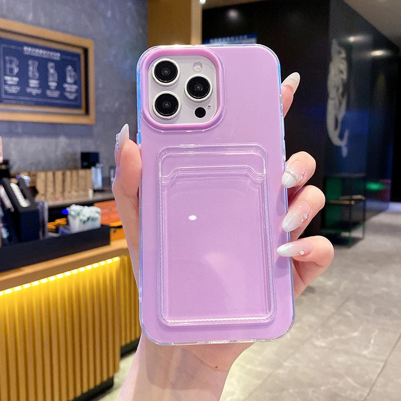 3 in 1 Card Photo Package Phone Case For iPhone