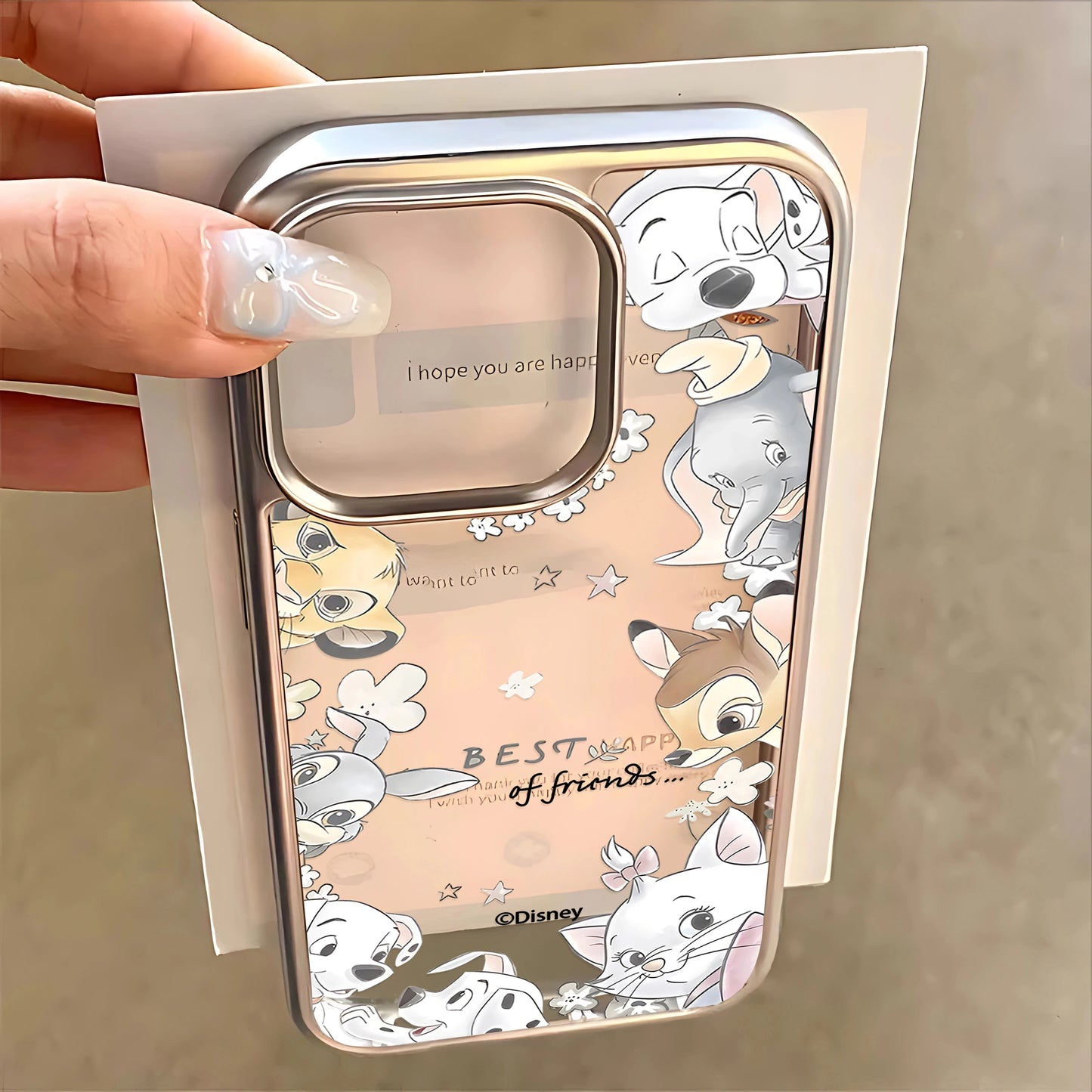 Luxury Lovely Cartoon Animals Clear Phone Case For iPhone