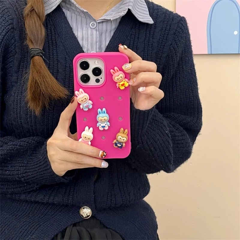 Cute Cartoon Silicone Shockproof Cover, For iPhone