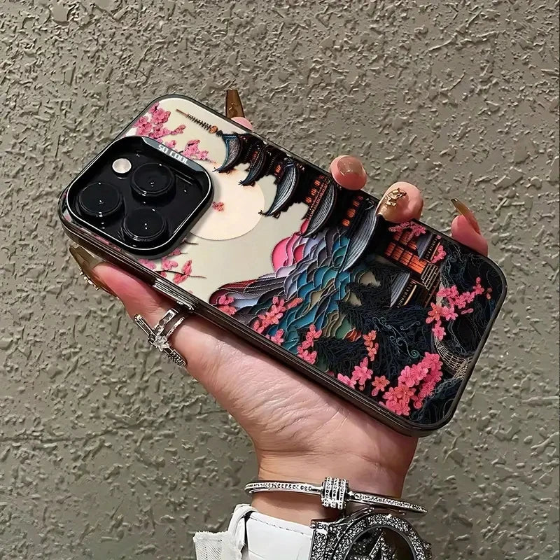 Japanese Scenery House Painted Phone Case For iPhone